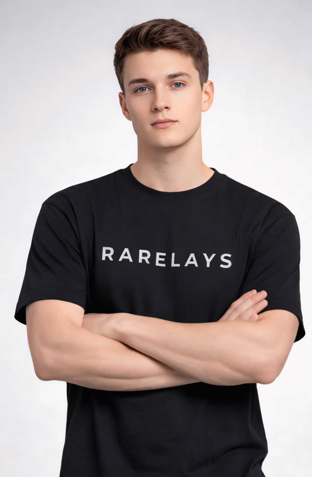 Rarelays Focus Printed Black T-Shirt for Men | Motivational Graphic Back Print | Cotton Oversized Streetwear Tee