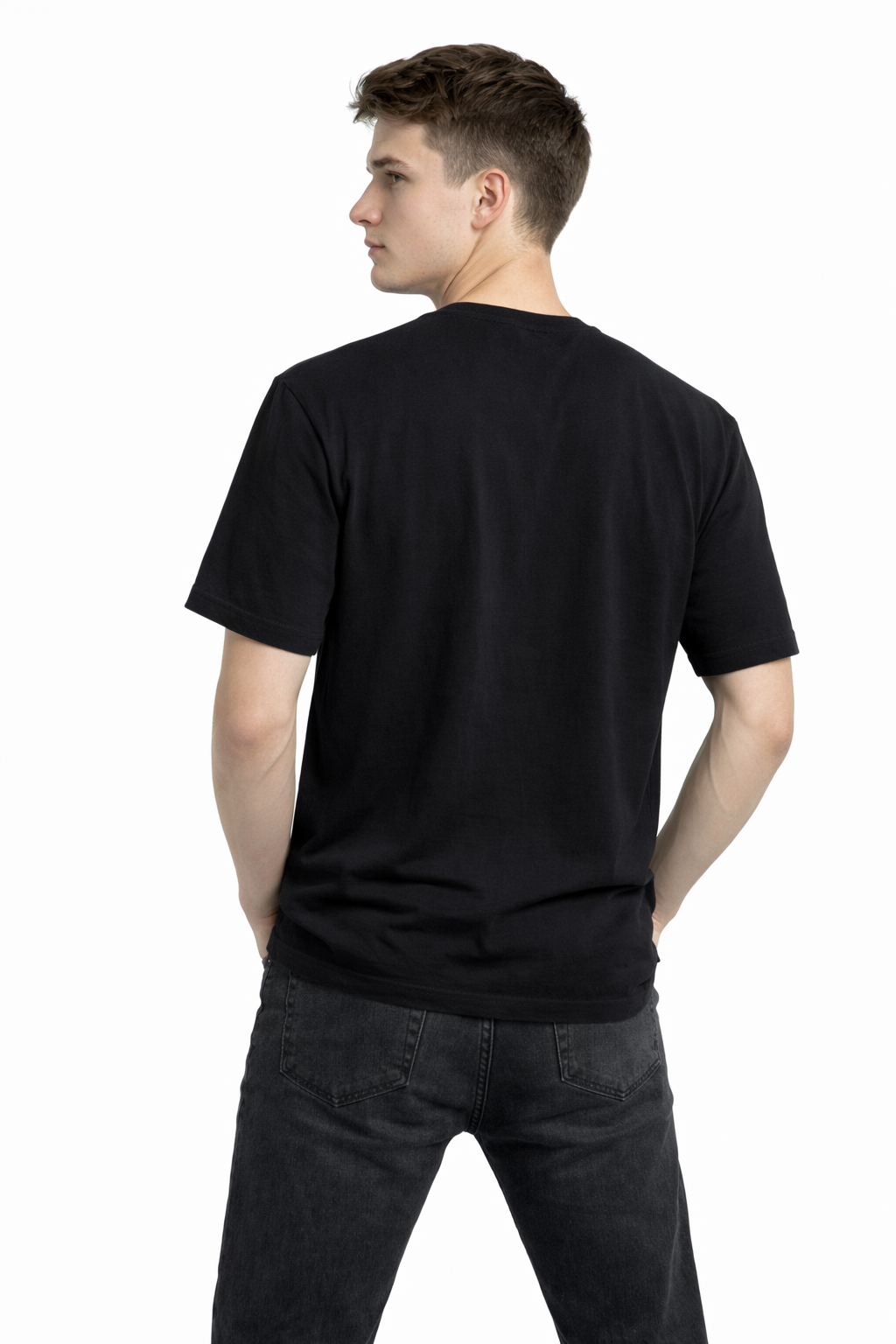 Rarelays Level Up Premium Graphic Printed Black T-Shirt for Men | Stylish Casual Cotton Round Neck Streetwear Tee