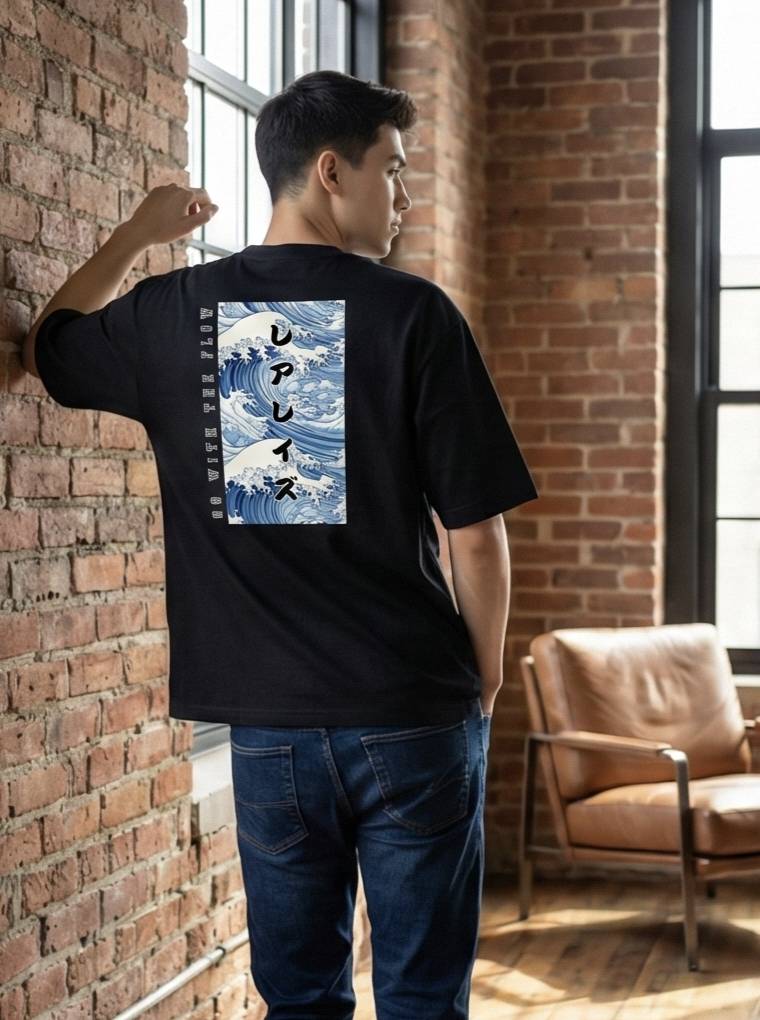 "Go With The Flow" | Japanese Art Tshirt