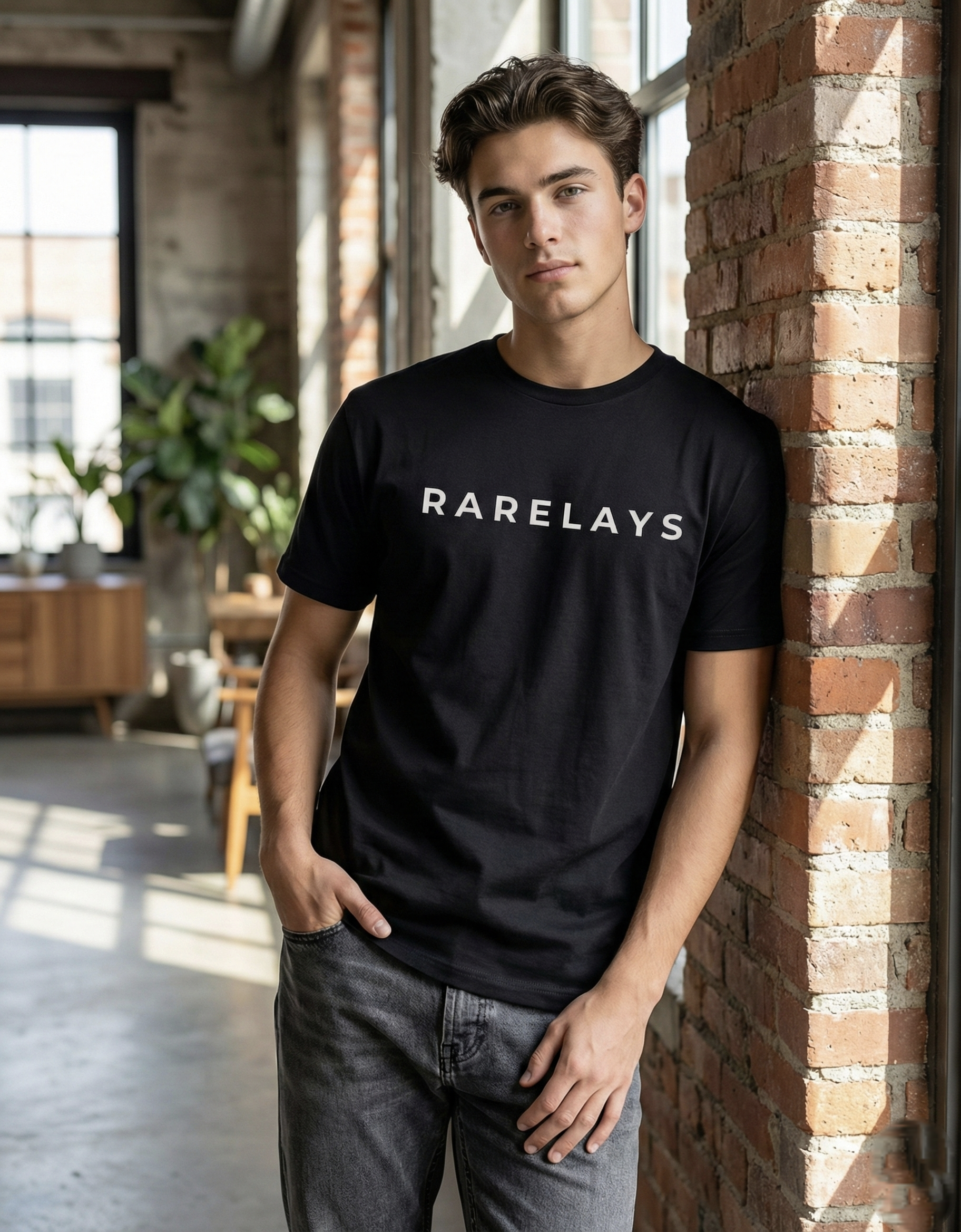 Lone Wolf "Fearless" | Moonlight Silhouette Black T-shirt